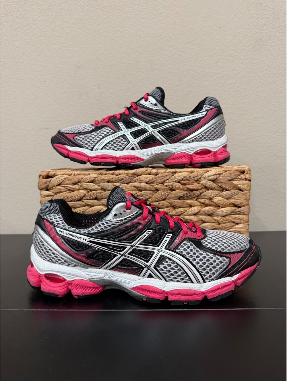 Size 8 - ASICS Women’s GEL-Cumulus 14 “Pink Black”
